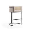 Manhattan Comfort Cosmopolitan Barstool in Cream and Black (Set of 2) 2-BS015-CR